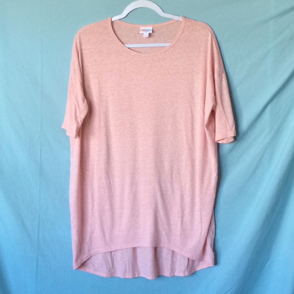 LuLaRoe Irma Tunic Solid Pink, Size Small
